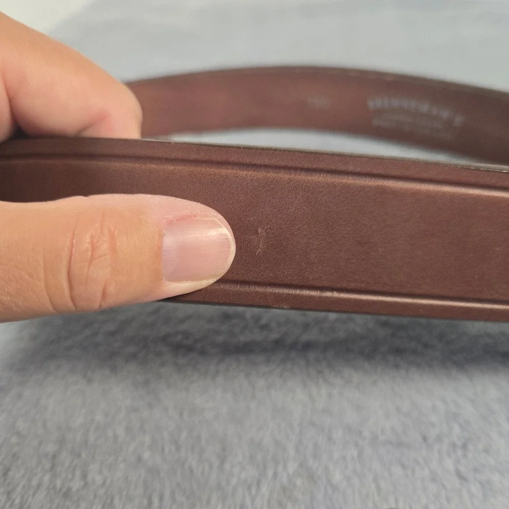 Brenneman's Leather Goods Mens Brown Leather Work Belt Size 50 Made in USA 780
